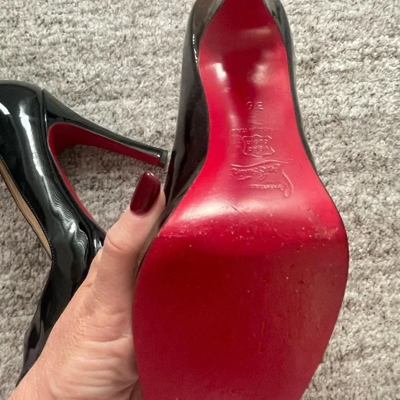 Christian Louboutin Black Patent Leather Heels - Picture 8 of 13